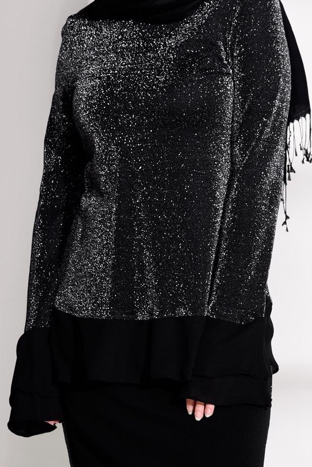 Vêtements hijab  SILVERY SKIRTED SUIT 4756  - TRENDTESETTÜR