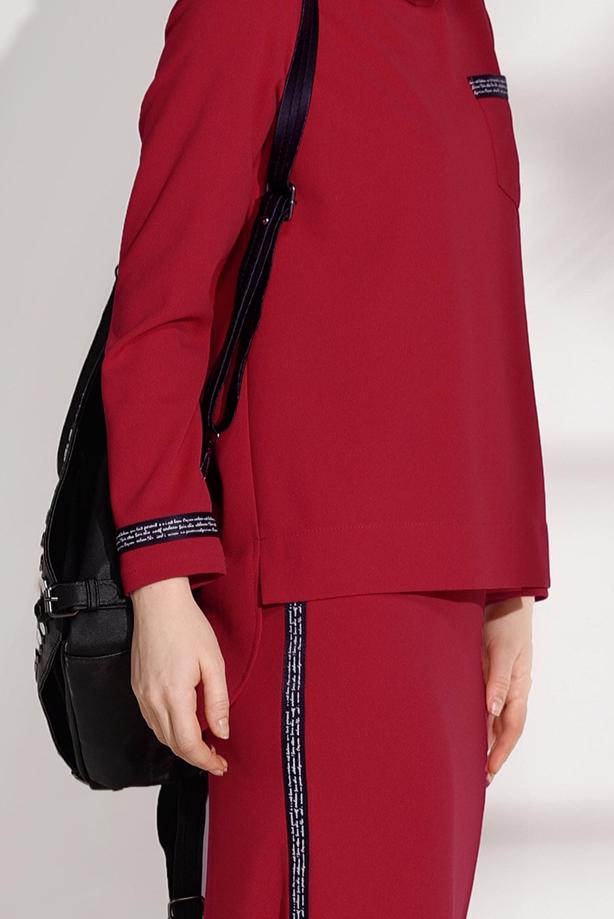 Tesettür giyim  ŞERİT DETAYLI 2′Lİ ETEKLİ TAKIM 8004  - TRENDTESETTÜR