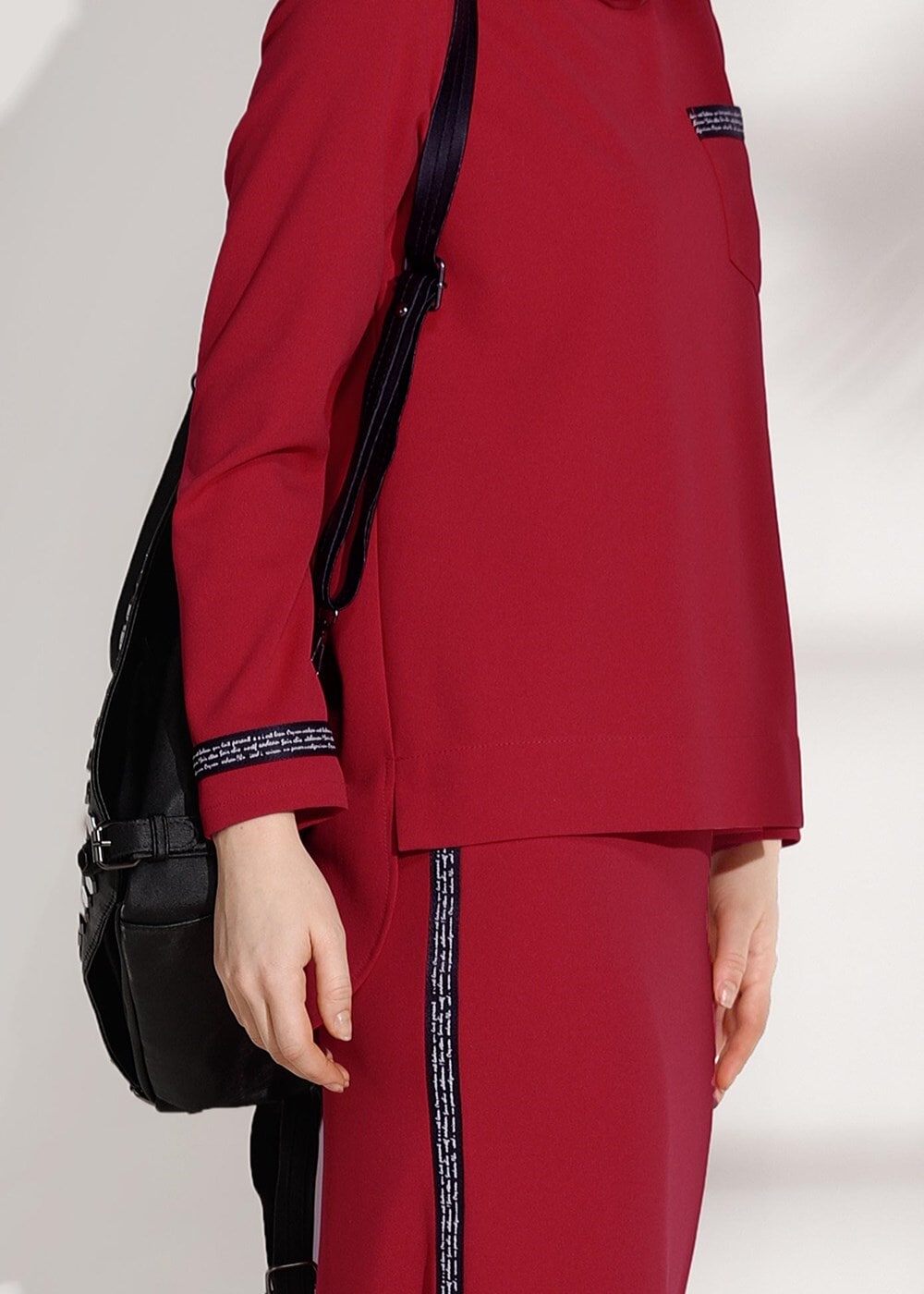 Vêtements hijab ROUGE COSTUME JUPE 2 PIÈCES 8004