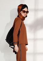 Vêtements hijab BRUN COSTUME JUPE 2 PIÈCES 8004