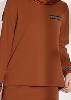 Vêtements hijab BRUN COSTUME JUPE 2 PIÈCES 8004