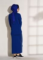 Vêtements hijab BLEU MARINE COSTUME JUPE 2 PIÈCES 8004