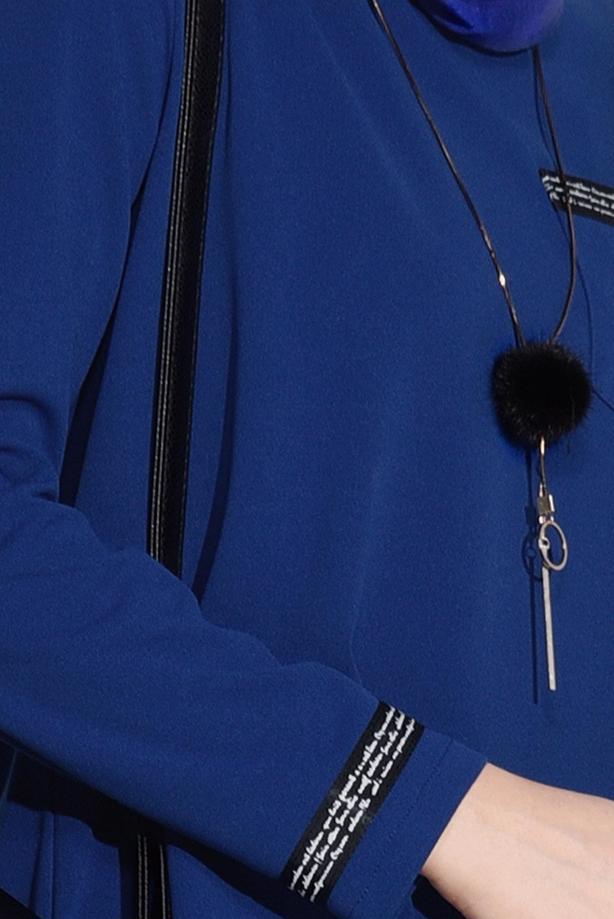 Tesettür giyim  ŞERİT DETAYLI 2′Lİ ETEKLİ TAKIM 8004  - TRENDTESETTÜR