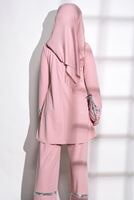 Tesettür giyim PUDRA T 11181 Elegance- Pul Payet Pantolonlu Takım