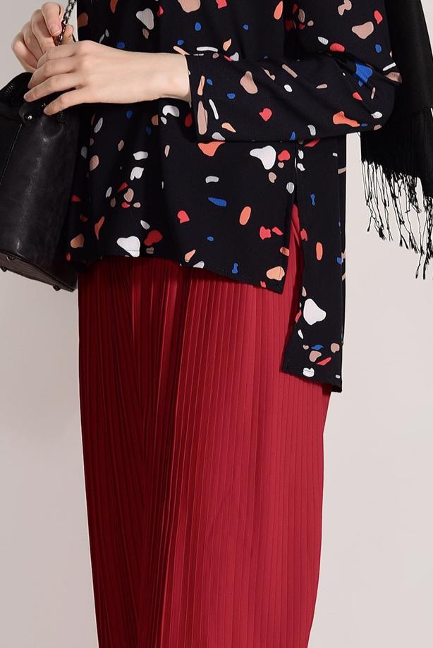 Vêtements hijab  PRINTED 2 PIECE SUIT WITH PANTS 0103 - TRENDTESETTÜR