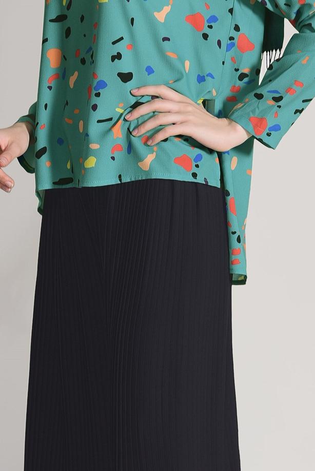 Vêtements hijab  PRINTED 2 PIECE SUIT WITH PANTS 0103 - TRENDTESETTÜR