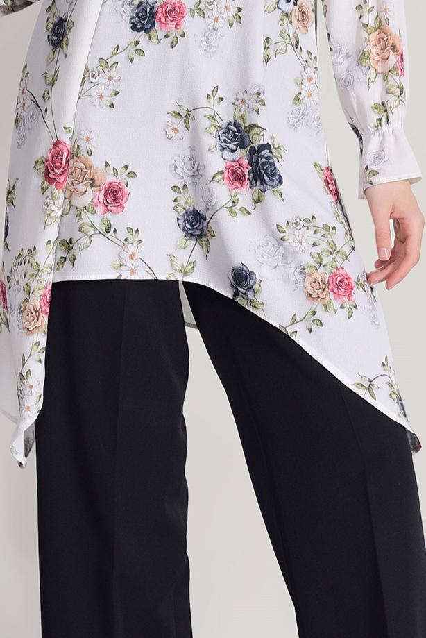 Vêtements hijab  FLORAL SUIT WITH PANTS 985  - TRENDTESETTÜR