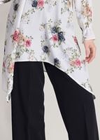 Vêtements hijab NOIR COSTUME PANTALON IMPRIMÉ FLEURI 985