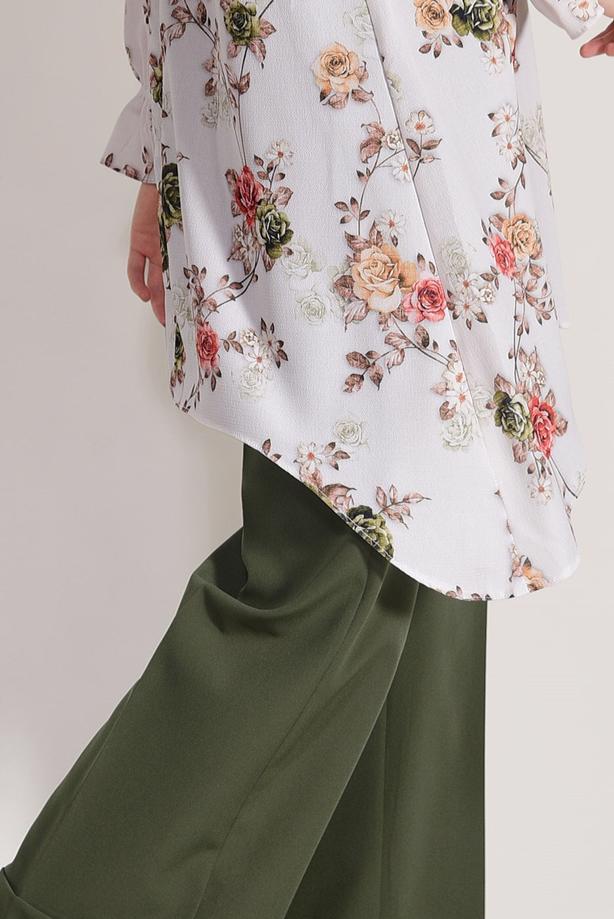 Vêtements hijab  FLORAL SUIT WITH PANTS 985  - TRENDTESETTÜR