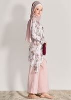 Hijab clothing POWDER FLORAL SUIT WITH PANTS 985 