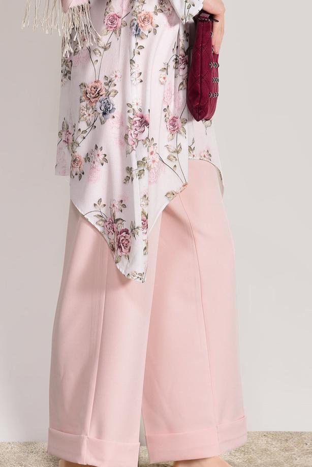 Vêtements hijab  FLORAL SUIT WITH PANTS 985  - TRENDTESETTÜR