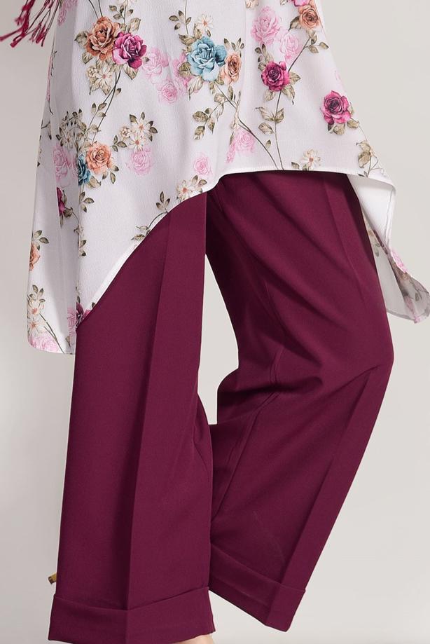 Vêtements hijab  FLORAL SUIT WITH PANTS 985  - TRENDTESETTÜR