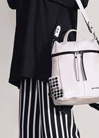 Tesettür giyim SİYAH T 2526 Dkn-Çizgili Pantolonlu Takım