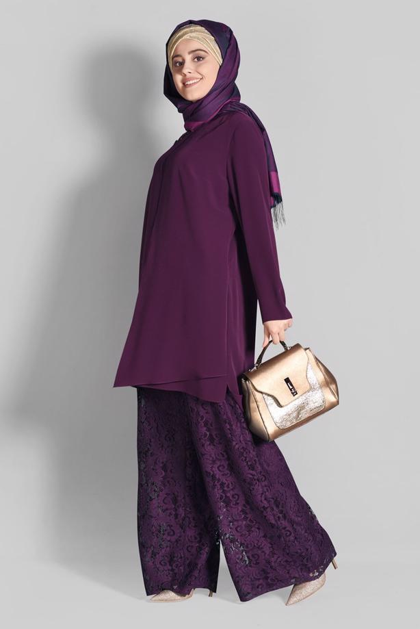 Tesettür giyim MOR T 3364P New Loren 2′li Pant. Takım-Alv Fashion - TRENDTESETTÜR