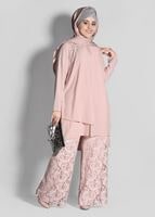 Tesettür giyim PUDRA T 3364P New Loren 2&prime;li Pant. Takım-Alv Fashion