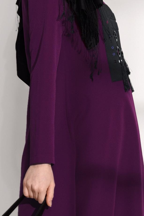 Vêtements hijab  CREST DETAILED SUIT WITH PANTS 4825   - TRENDTESETTÜR