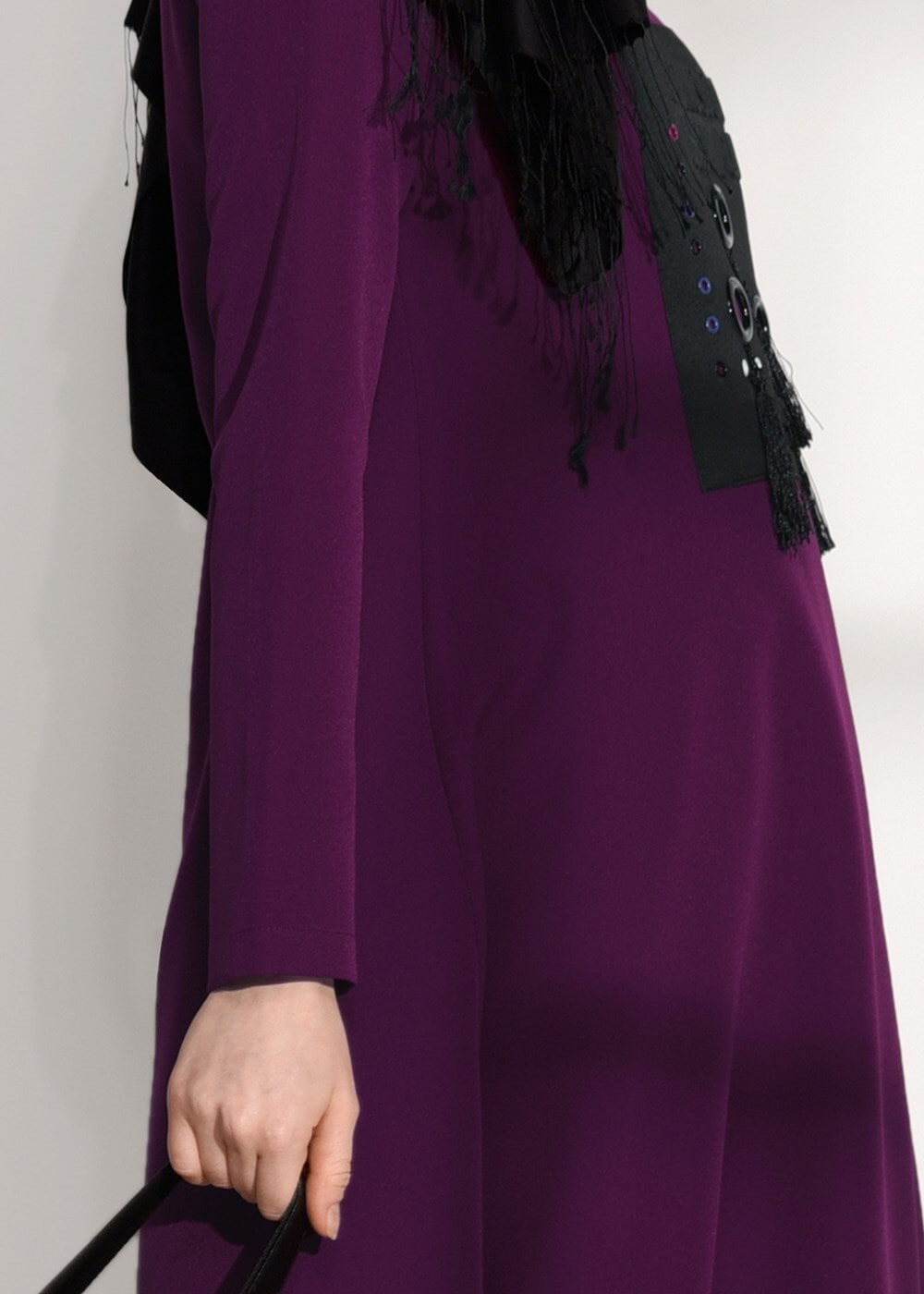 Hijab clothing PURPLE CREST DETAILED SUIT WITH PANTS 4825  