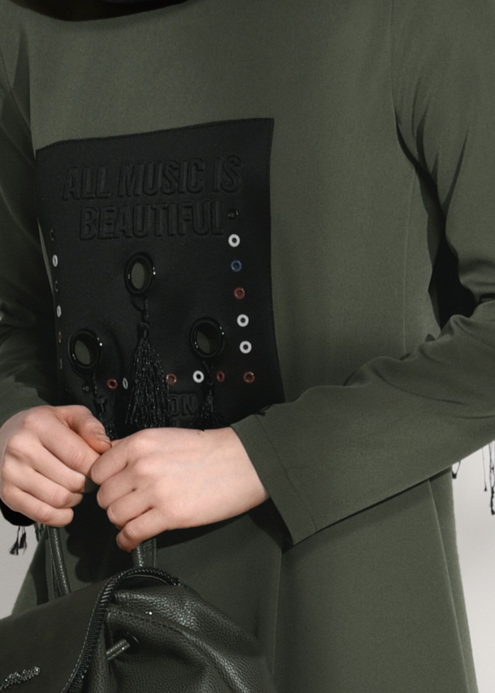 Vêtements hijab KAKI COSTUME DÉTAILLÉ AVEC PANTALON 4825