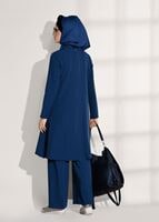 Vêtements hijab BLEU MARINE COSTUME DÉTAILLÉ AVEC PANTALON 4825