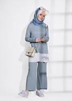 Vêtements hijab BLEU COSTUME AVEC PANTALON 5756