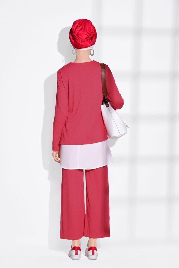 Vêtements hijab   SUIT WITH PANTS 5756 - TRENDTESETTÜR