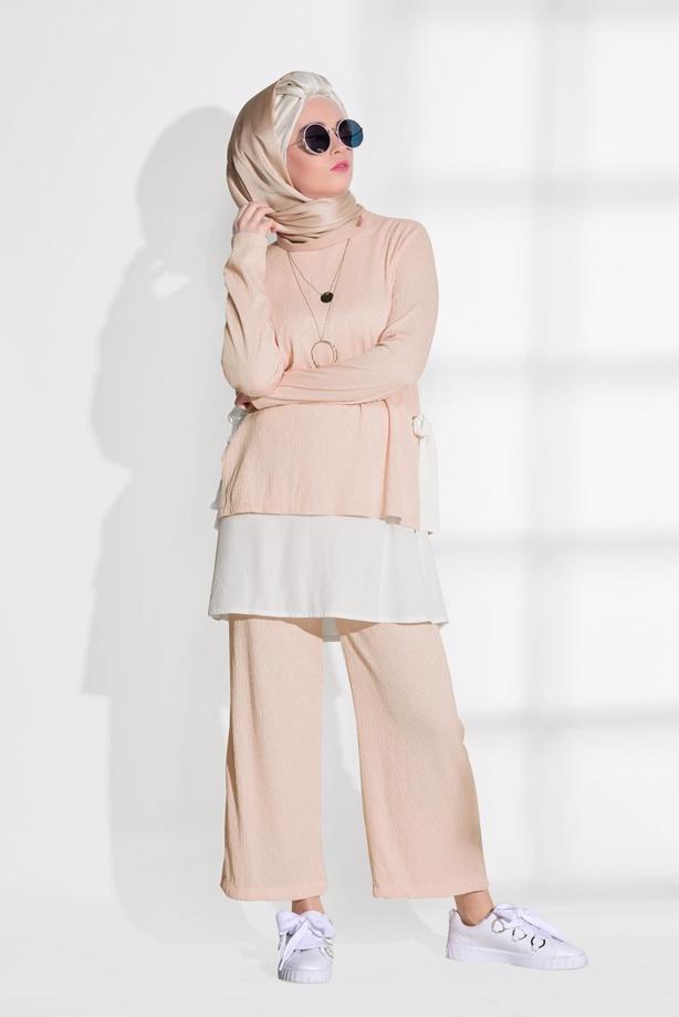 Vêtements hijab   SUIT WITH PANTS 5756 - TRENDTESETTÜR