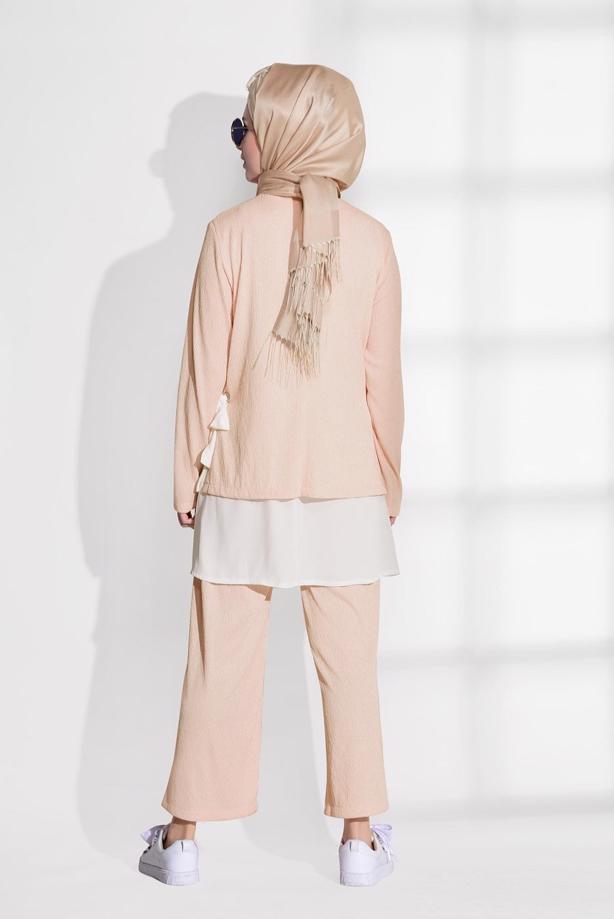 Vêtements hijab   SUIT WITH PANTS 5756 - TRENDTESETTÜR