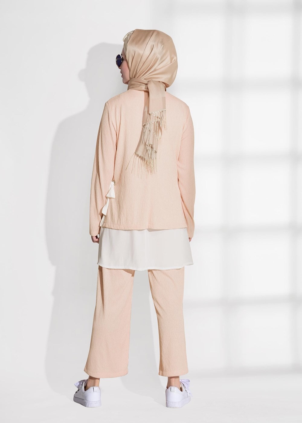 Vêtements hijab POUDRE COSTUME AVEC PANTALON 5756