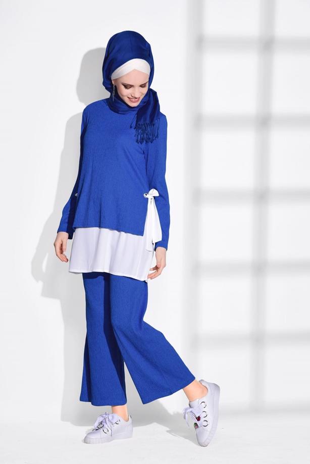 Vêtements hijab   SUIT WITH PANTS 5756 - TRENDTESETTÜR