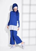 Vêtements hijab BLEU MARINE COSTUME AVEC PANTALON 5756