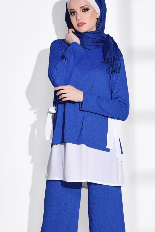 Vêtements hijab   SUIT WITH PANTS 5756 - TRENDTESETTÜR