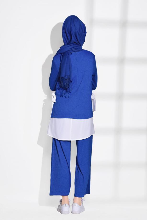 Vêtements hijab   SUIT WITH PANTS 5756 - TRENDTESETTÜR