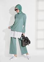 Hijab clothing GREEN  SUIT WITH PANTS 5756