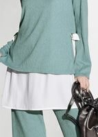 Vêtements hijab VERT COSTUME AVEC PANTALON 5756