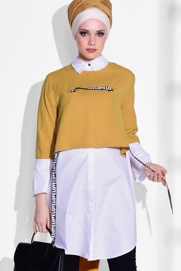 Vêtements hijab  STRIPED TUNIC 6556  - TRENDTESETTÜR