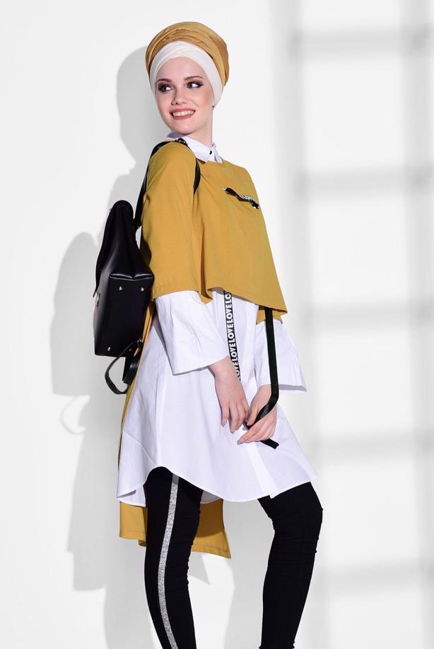 Vêtements hijab  STRIPED TUNIC 6556  - TRENDTESETTÜR