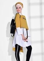 Vêtements hijab ORANGE TUNIQUE À RAYURES 6556