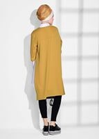 Hijab clothing ORANGE STRIPED TUNIC 6556 