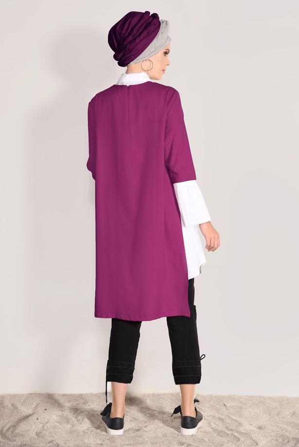 Vêtements hijab  STRIPED TUNIC 6556  - TRENDTESETTÜR