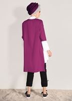 Hijab clothing FUCHSIA STRIPED TUNIC 6556 