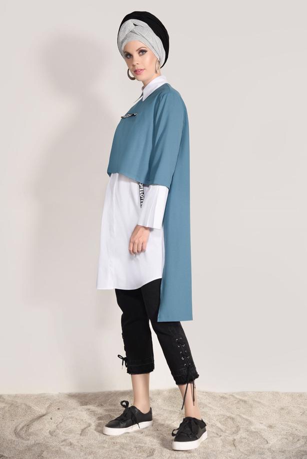 Vêtements hijab  STRIPED TUNIC 6556  - TRENDTESETTÜR