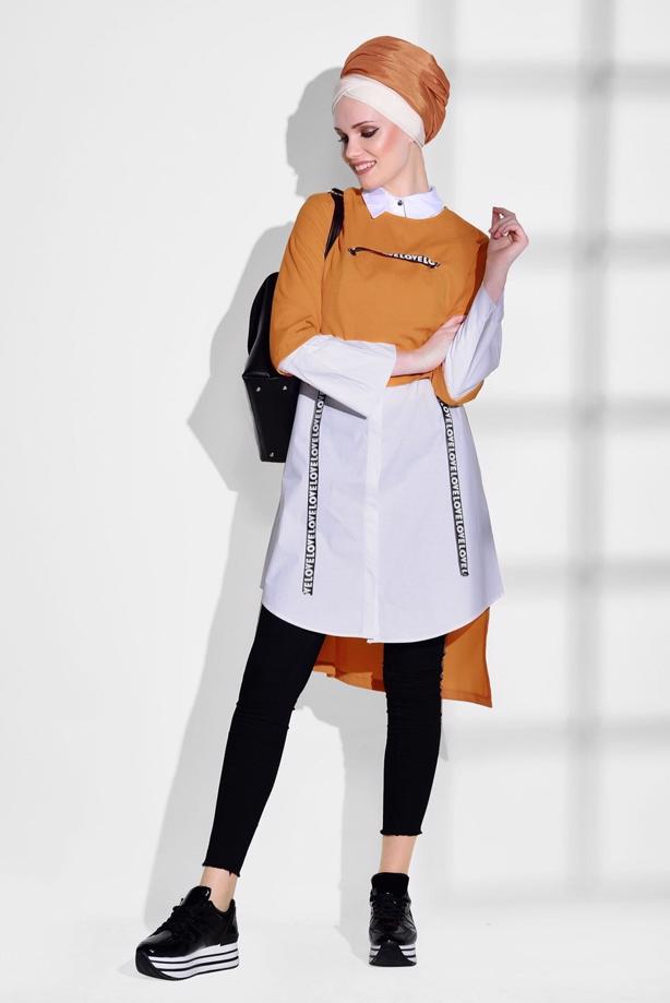 Vêtements hijab  STRIPED TUNIC 6556  - TRENDTESETTÜR