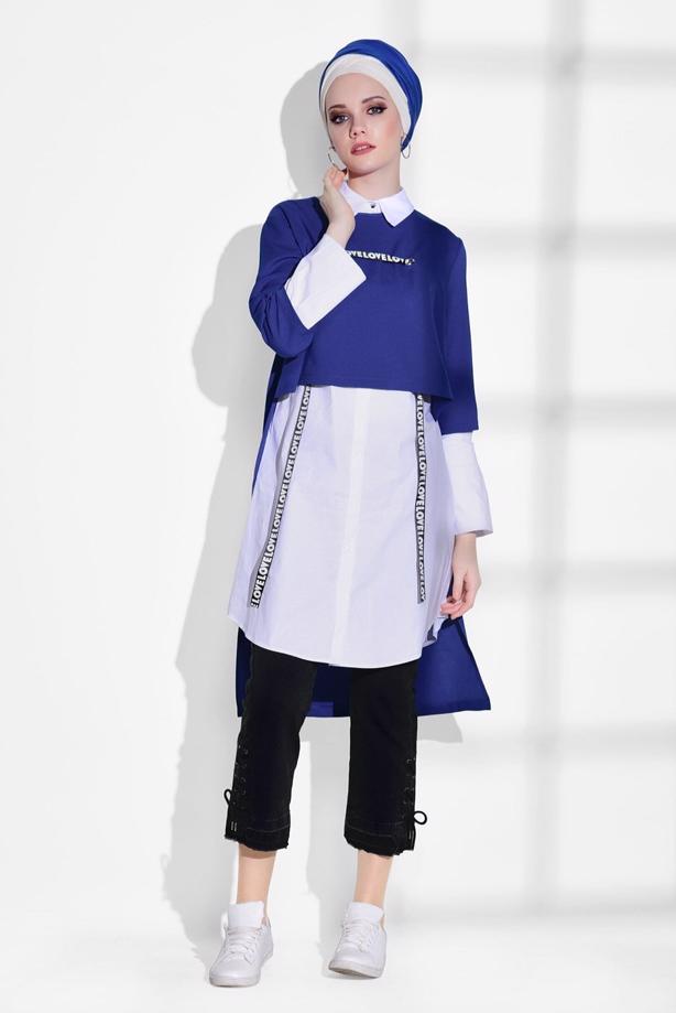 Vêtements hijab  STRIPED TUNIC 6556  - TRENDTESETTÜR
