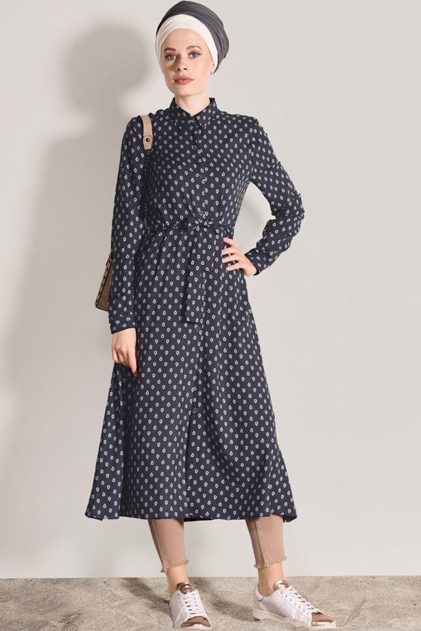 Vêtements hijab  PRINTED TUNIC 20082-3  - TRENDTESETTÜR
