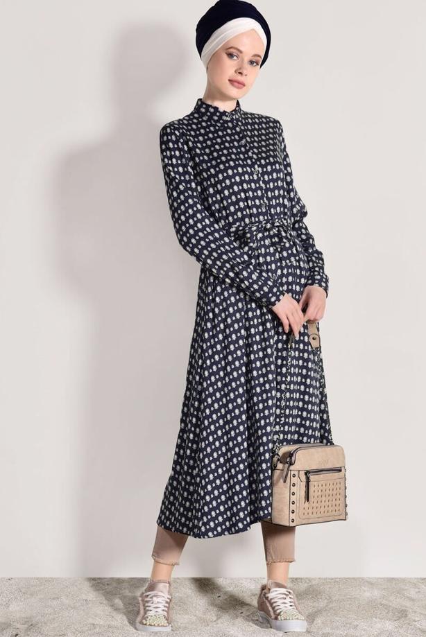 Vêtements hijab  PRINTED LONG TUNIC T 20082-4  - TRENDTESETTÜR