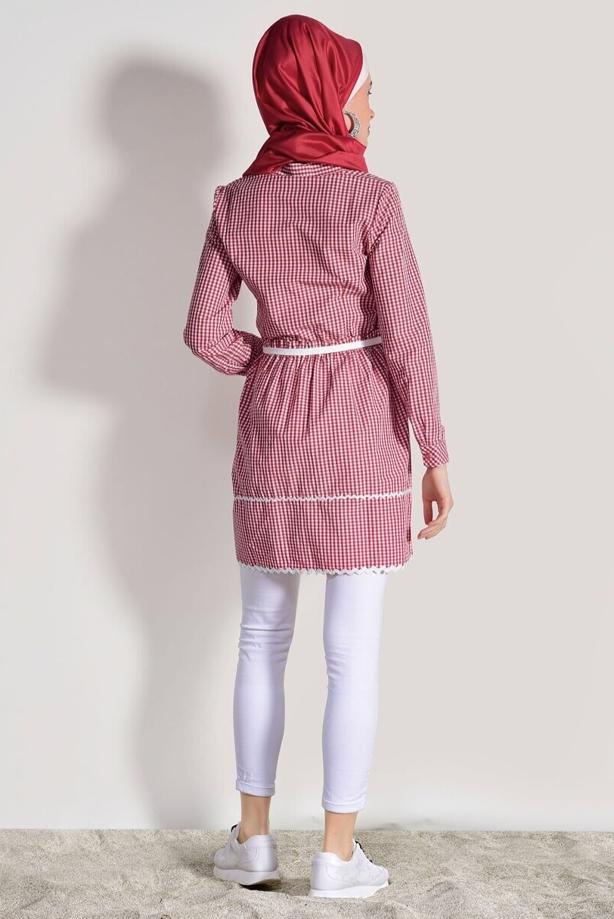Vêtements hijab  CHECKED TUNIC T 050062  - TRENDTESETTÜR