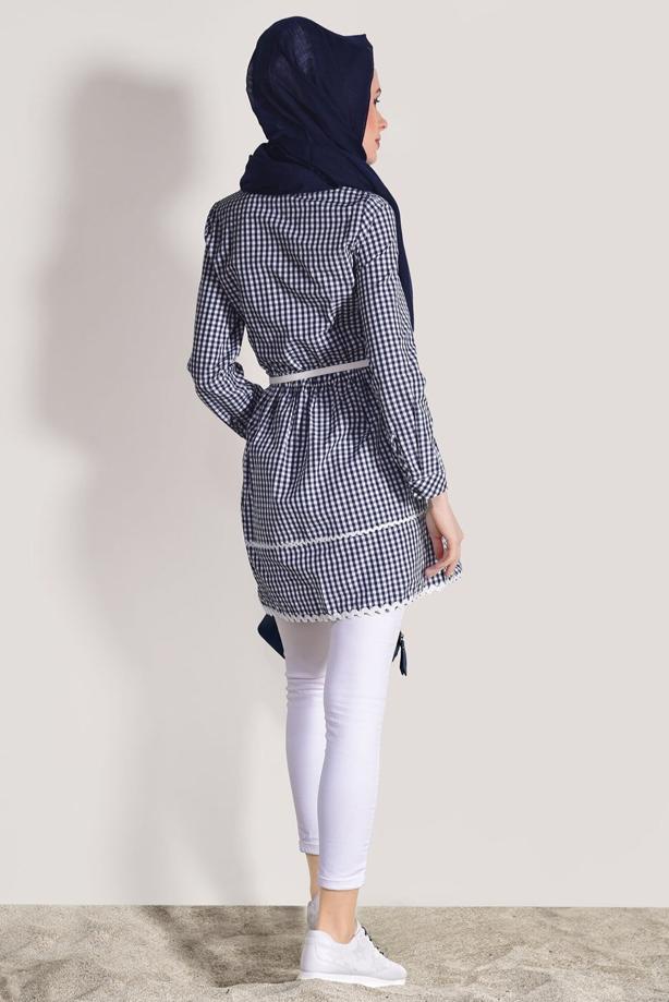 Vêtements hijab  CHECKED TUNIC T 050062  - TRENDTESETTÜR