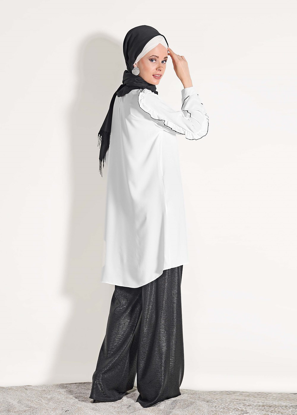 Vêtements hijab ÉCRU JUPE EN FALBALAS DÉTAİLLÉ 162310