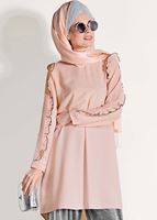 Vêtements hijab POUDRE JUPE EN FALBALAS DÉTAİLLÉ 162310