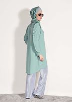 Hijab clothing GREEN RUFFLE DETAILED TUNIC 162310